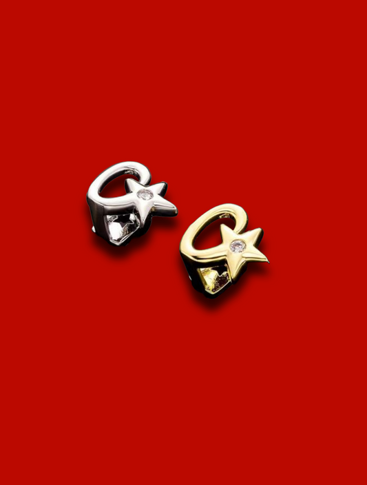 Star Pop – Grills Étoile Strass Doré & Argenté