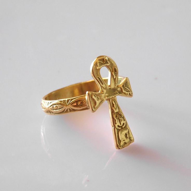 Bague croix d’anhk égyptien